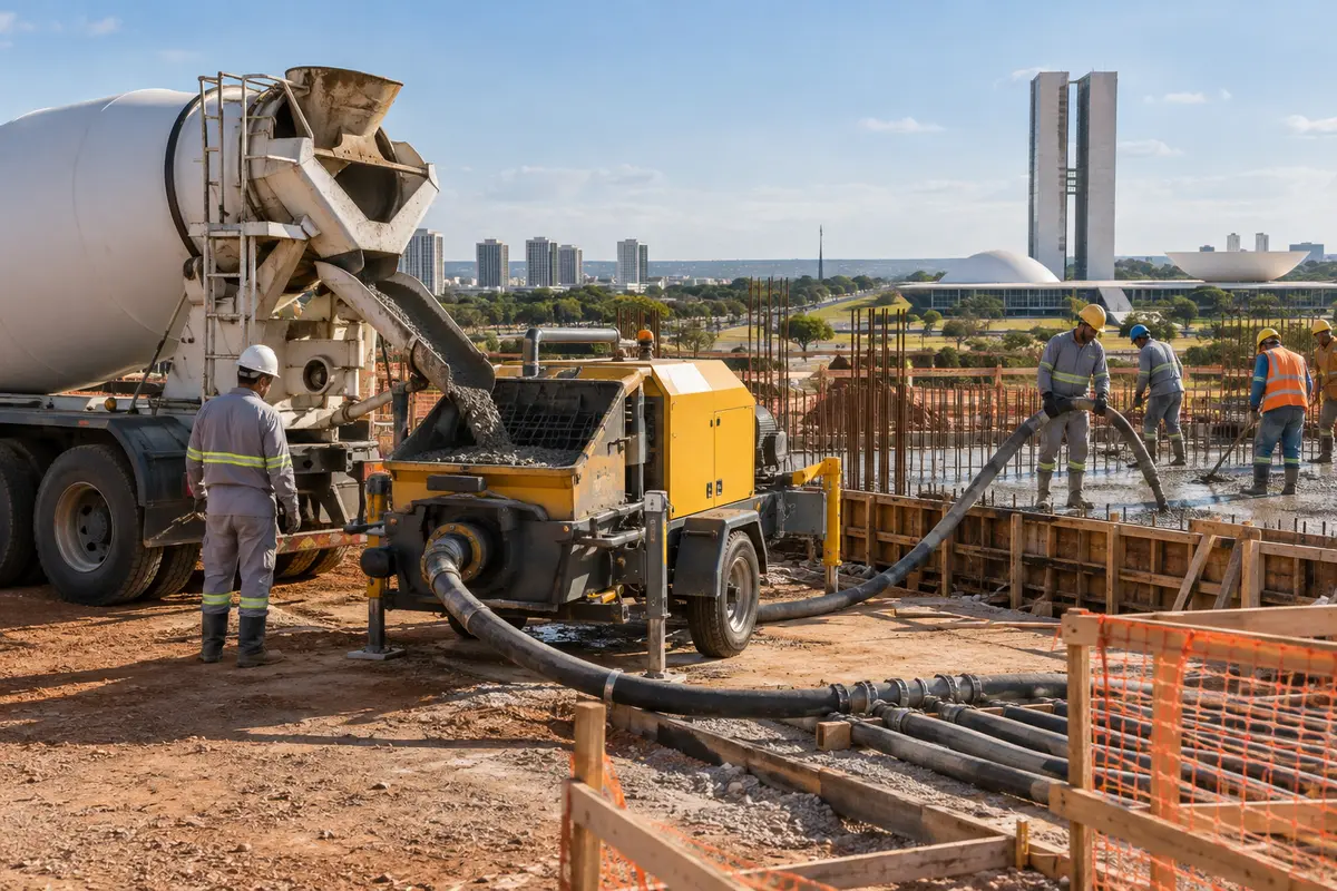 Concreto para fundação em obra no Distrito Federal