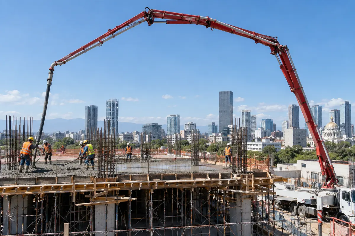Imagem ilustrativa de concreto usinado para obra em Fercal