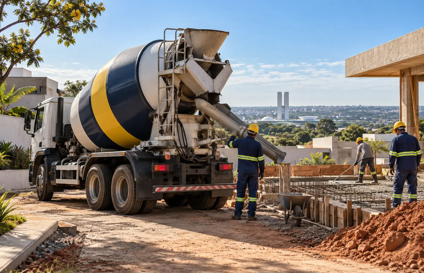 Concreto para fundação em obra no Distrito Federal