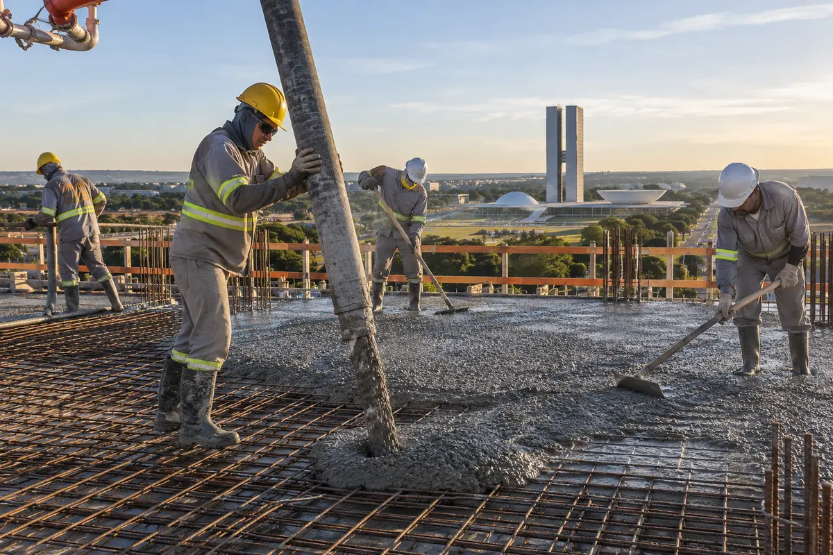 Imagem ilustrativa de concreto usinado para obra em Itapoã
