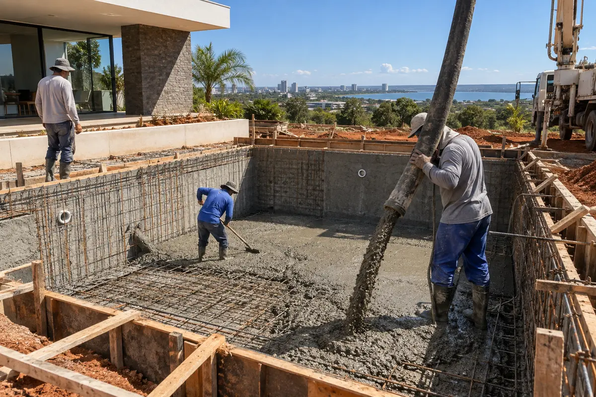 Imagem ilustrativa de concreto usinado para obra em Ceilândia