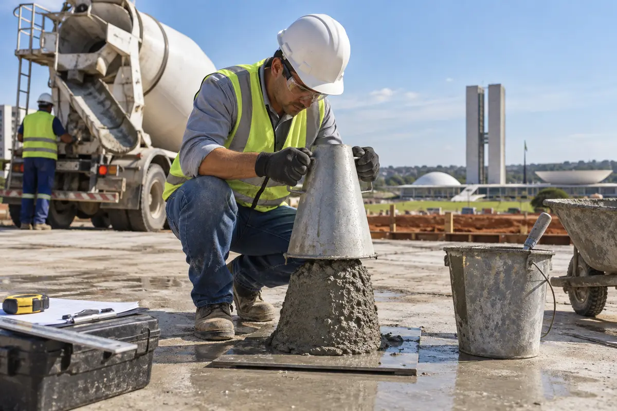 Imagem ilustrativa de concreto usinado para obra em Sobradinho